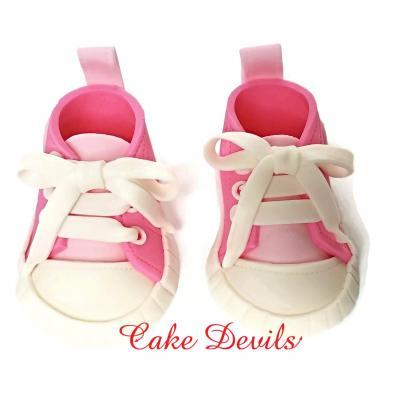 Baby Shower Sneakers Cake Topper, Fondant Sneakers..